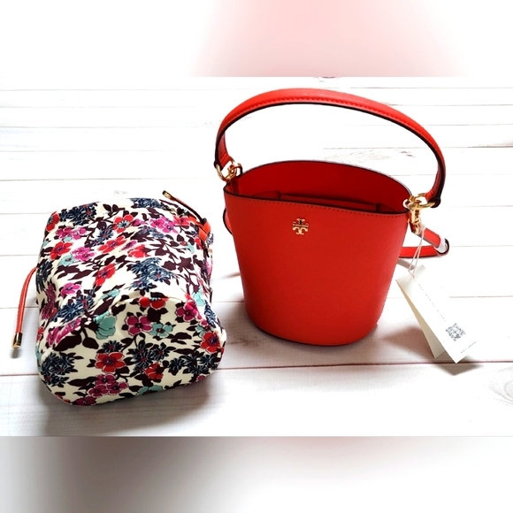 NWT Tory Burch Emerson Mini Bucket Bag Crossbody Shoulder bag - Picture 9 of 14